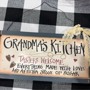 Grandma's Kitchen Wood Wall Sign